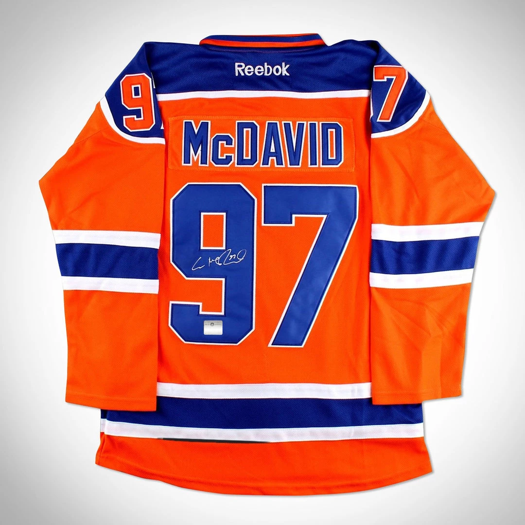 APW Signed Memorabilia Connor Mcdavid- Hand-Signed Edmonton Oilers Jersey Custom Frame 2 APW Signed Memorabilia Connor Mcdavid- Hand-Signed Edmonton Oilers Jersey Custom Frame