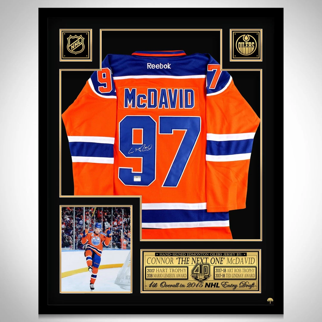 APW Signed Memorabilia Connor Mcdavid- Hand-Signed Edmonton Oilers Jersey Custom Frame 1 APW Signed Memorabilia Connor Mcdavid- Hand-Signed Edmonton Oilers Jersey Custom Frame