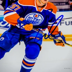 RARE-T Connor Mcdavid Hand Signed Edmonton Oilers '#97-' 8X10 Photo Sports Memorabilia