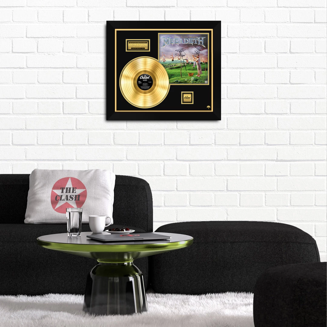 Rare-T Megadeth Youthinasia Limited Signature Edition Studio Licensed Gold LP Custom Frame Limited Edition Frames 5 Rare-T Megadeth Youthinasia Limited Signature Edition Studio Licensed Gold LP Custom Frame Limited Edition Frames