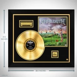 Rare-T Megadeth Youthinasia Limited Signature Edition Studio Licensed Gold LP Custom Frame Limited Edition Frames 16 Rare-T Megadeth Youthinasia Limited Signature Edition Studio Licensed Gold LP Custom Frame Limited Edition Frames