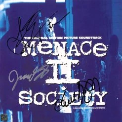 RARE-T Menace 2 Society Motion Picture Soundtrack Limited Signature Edition Gold LP Custom Frame Limited Edition Frames