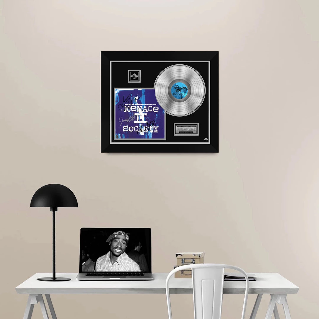RARE-T Limited Edition Frames Menace 2 Society Motion Picture Soundtrack Limited Signature Edition Platinum LP Custom Frame 2 RARE-T Limited Edition Frames Menace 2 Society Motion Picture Soundtrack Limited Signature Edition Platinum LP Custom Frame