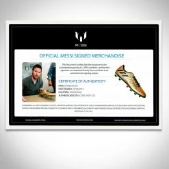 RARE-T Leo Messi- Authentic Hand-Signed Bronze Adidas Soccer Cleat By Lionel Messi Custom Museum Display