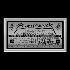 RARE-T Metallica B&W Band Photo Limited Signature Edition Studio Licensed Custom Frame