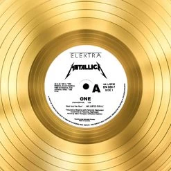 G.R.O. Metallica - One Gold LP Limited Signature Edition Studio Licensed Custom Frame Limited Edition Frames