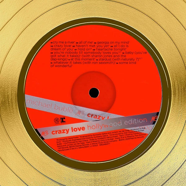 RARE-T Michael Bubl?? Crazy Love Limited Signature Edition Studio Licensed Gold LP Custom Frame Limited Edition Frames 4 RARE-T Michael Bubl?? Crazy Love Limited Signature Edition Studio Licensed Gold LP Custom Frame Limited Edition Frames