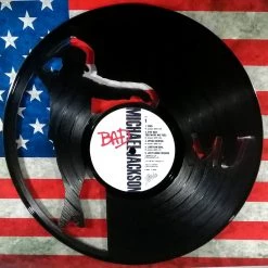 G.R.O. Limited Edition Frames Michael Jackson 'BAD' Limited Edition Studio Licensed Laser Cut Black Vinyl Lp Custom Frame