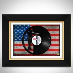 G.R.O. Limited Edition Frames Michael Jackson 'BAD' Limited Edition Studio Licensed Laser Cut Black Vinyl Lp Custom Frame