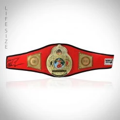 PPC Mike Tyson - PSA/DNA Certified Hand-Signed Boxing Heavyweight Champion Belt Custom Museum Display Signed Memorabilia
