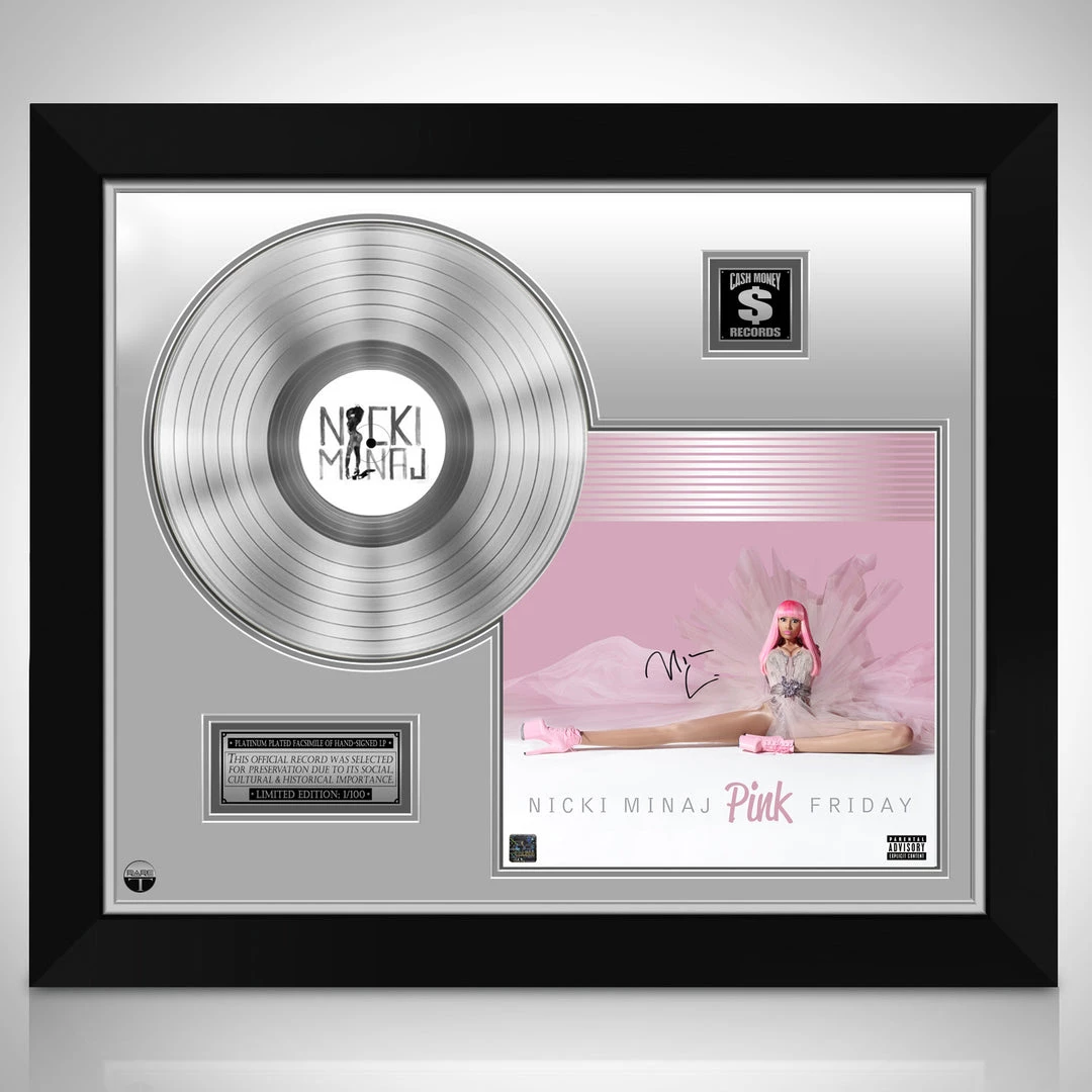 RARE-T Nicki Minaj Pink Friday Platinum LP Limited Signature Edition Studio Licensed Custom Frame 1 RARE-T Nicki Minaj Pink Friday Platinum LP Limited Signature Edition Studio Licensed Custom Frame