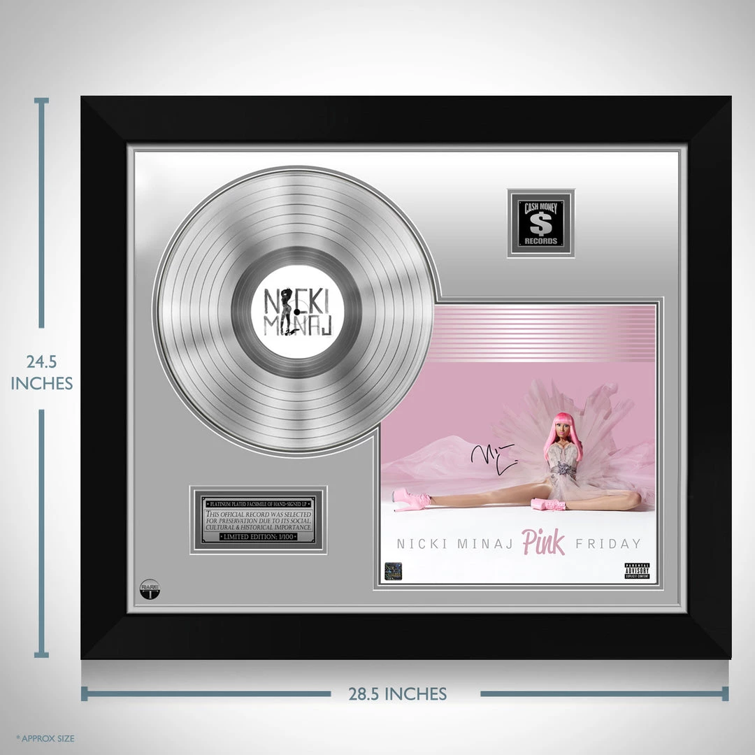 RARE-T Nicki Minaj Pink Friday Platinum LP Limited Signature Edition Studio Licensed Custom Frame 7 RARE-T Nicki Minaj Pink Friday Platinum LP Limited Signature Edition Studio Licensed Custom Frame