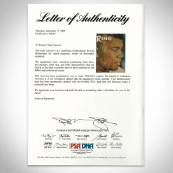 PPC Muhammad Ali - Psa/Dna Certified Hand-Signed Magazine Cover By Muhammad Ali Custom Frame Signed Memorabilia