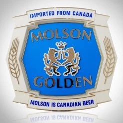 RARE-T Barware & Signs Molson Golden Original Vintage Hard Plastic Beer Bar Sign/Advertisement