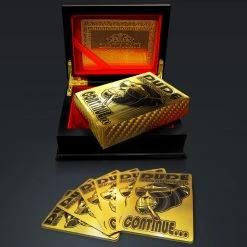 RARE-T Ready To Ship! 48 Hour Shipping! 24K Gold Plated Playing Cards I Know You Lying But Continue...Pattern