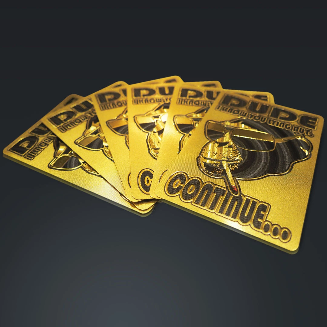 RARE-T Ready To Ship! 48 Hour Shipping! 24K Gold Plated Playing Cards I Know You Lying But Continue...Pattern 3 RARE-T Ready To Ship! 48 Hour Shipping! 24K Gold Plated Playing Cards I Know You Lying But Continue...Pattern