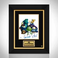 PPC Monsters Inc University Psa/Dna Certified Hand-Signed Photo By Billy Crystal, Charlie Day & Dave Foley Custom Frame