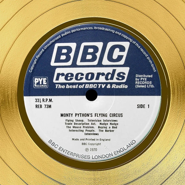 Rare-T Monty Python - Flying Circus Limited Signature Edition Studio Licensed Gold LP Custom Frame Limited Edition Frames 5 Rare-T Monty Python - Flying Circus Limited Signature Edition Studio Licensed Gold LP Custom Frame Limited Edition Frames