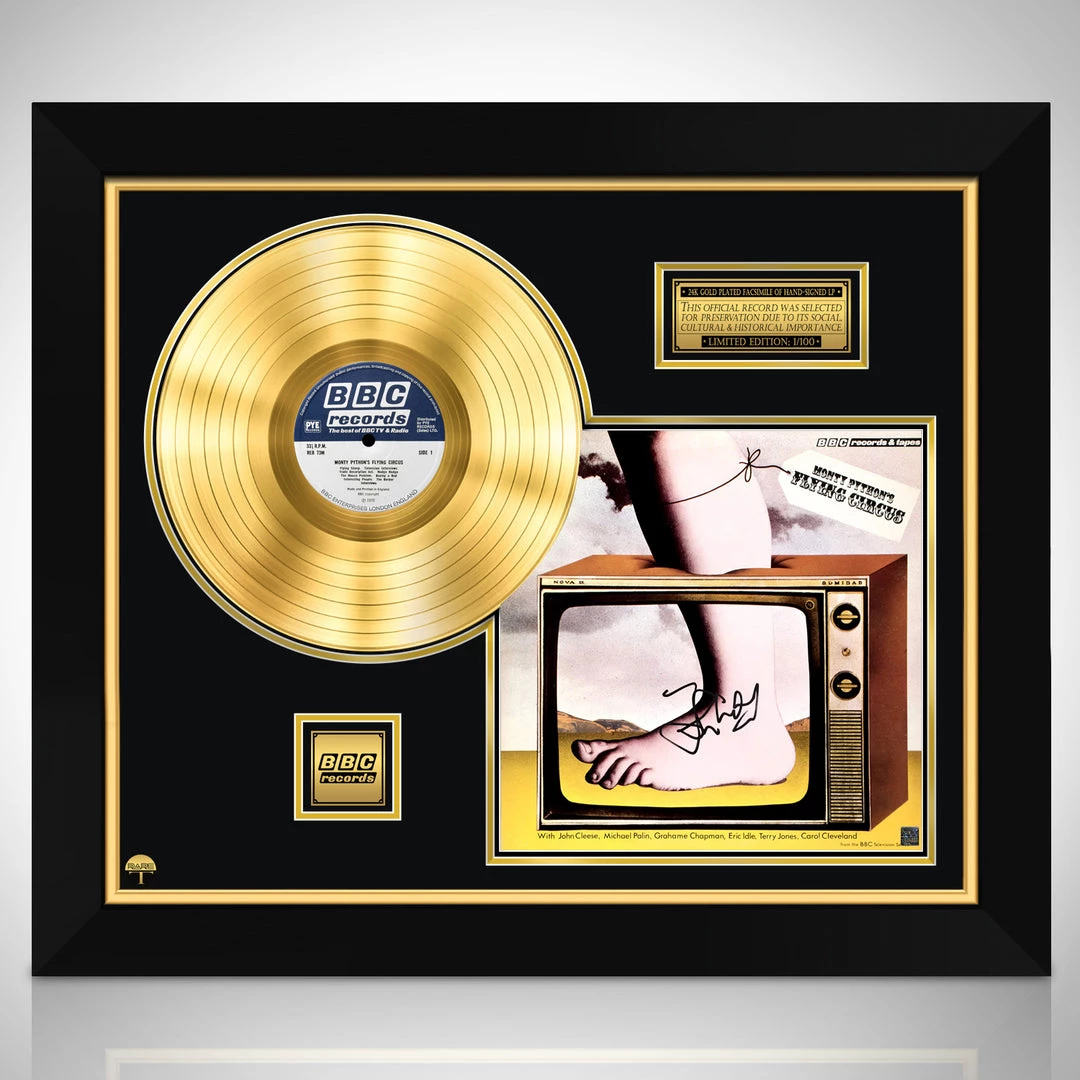 Rare-T Monty Python - Flying Circus Limited Signature Edition Studio Licensed Gold LP Custom Frame Limited Edition Frames 1 Rare-T Monty Python - Flying Circus Limited Signature Edition Studio Licensed Gold LP Custom Frame Limited Edition Frames
