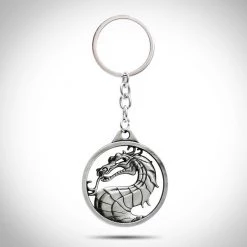 AZALEA Mortal Kombat Logo - Diecast Metal Ancient Dragons Keychain