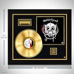 Rare-T Motorhead Self Titled Lemmy Kilmister Gold LP Limited Signature Edition Studio Licensed Custom Frame Limited Edition Frames