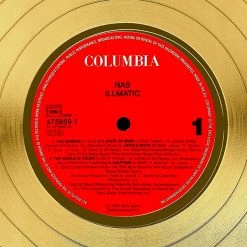 RARE-T Limited Edition Frames Nas Illmatic Gold LP Limited Signature Edition Studio Licensed Custom Frame