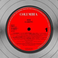 RARE-T Nas Illmatic Platinum LP Limited Signature Edition Studio Licensed Custom Frame 14 RARE-T Nas Illmatic Platinum LP Limited Signature Edition Studio Licensed Custom Frame