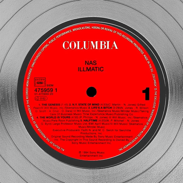 RARE-T Nas Illmatic Platinum LP Limited Signature Edition Studio Licensed Custom Frame 4 RARE-T Nas Illmatic Platinum LP Limited Signature Edition Studio Licensed Custom Frame