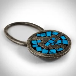 Jonathan Ancient Artifacts Navajo Indian Keychain - Vintage Sterling Silver Navajo Indian Keychain