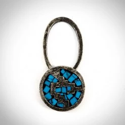 Jonathan Ancient Artifacts Navajo Indian Keychain - Vintage Sterling Silver Navajo Indian Keychain