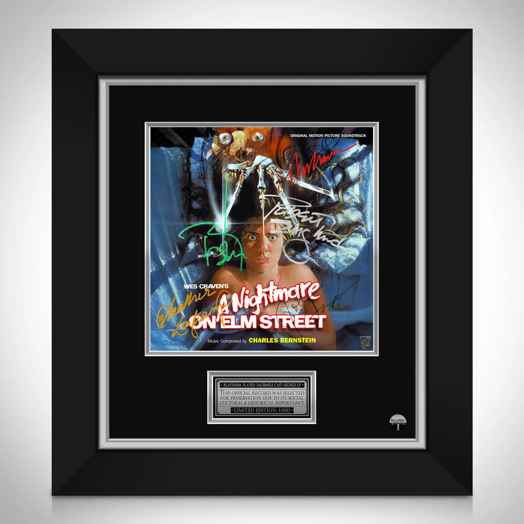 RARE-T A Nightmare On Elm Street - Soundtrack LP Cover Limited Signature Edition Studio Licensed Custom Frame 1 RARE-T A Nightmare On Elm Street - Soundtrack LP Cover Limited Signature Edition Studio Licensed Custom Frame