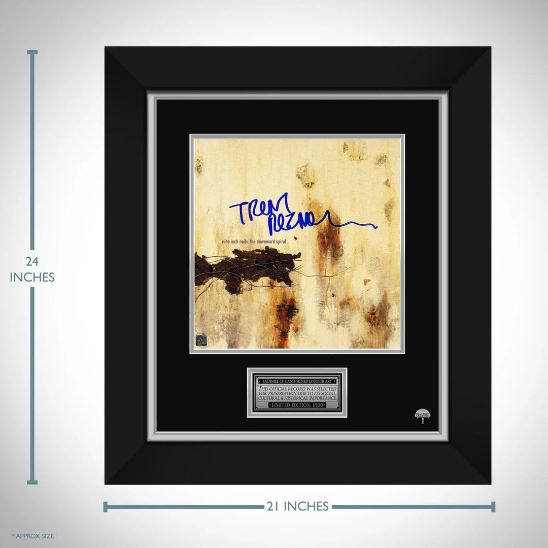 RARE-T Limited Edition Frames Nine Inch Nails - The Downward Spiral Limited Signature Edition Studio Licensed LP Cover Custom Frame