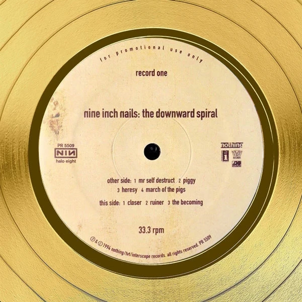 RARE-T Nine Inch Nails The Downward Spiral Gold LP Limited Signature Edition Studio Licensed Custom Frame 4 RARE-T Nine Inch Nails The Downward Spiral Gold LP Limited Signature Edition Studio Licensed Custom Frame