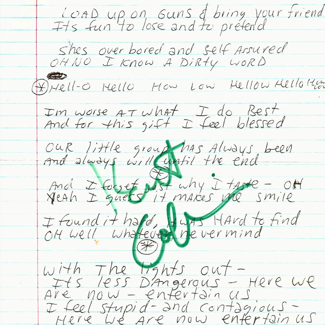 RARE-T Nirvana Lyrics Photo Limited Signature Edition Studio Licensed Custom Frame 3 RARE-T Nirvana Lyrics Photo Limited Signature Edition Studio Licensed Custom Frame