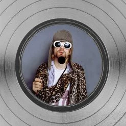 RARE-T Nirvana - Smiley Face Commemorative Limited Signature Edition Studio Licensed Platinum LP Custom Frame