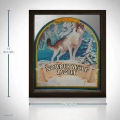 RARE-T Ready To Ship! 48 Hour Shipping! Carlsberg Beer - Nordik Wolf Original Vintage Bar Mirror Advertisement 7 RARE-T Ready To Ship! 48 Hour Shipping! Carlsberg Beer - Nordik Wolf Original Vintage Bar Mirror Advertisement