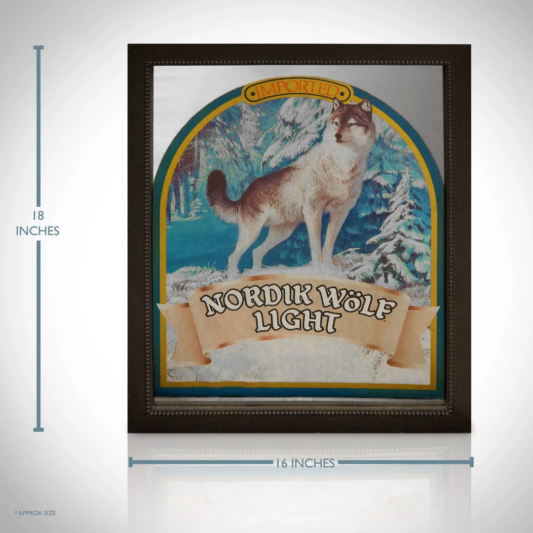 RARE-T Ready To Ship! 48 Hour Shipping! Carlsberg Beer - Nordik Wolf Original Vintage Bar Mirror Advertisement 4 RARE-T Ready To Ship! 48 Hour Shipping! Carlsberg Beer - Nordik Wolf Original Vintage Bar Mirror Advertisement
