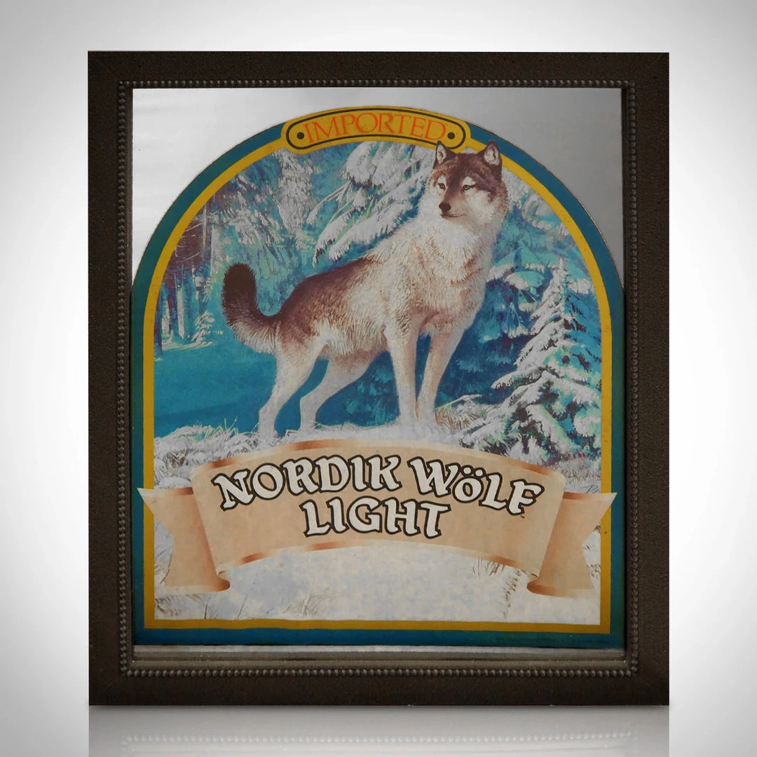 RARE-T Ready To Ship! 48 Hour Shipping! Carlsberg Beer - Nordik Wolf Original Vintage Bar Mirror Advertisement 1 RARE-T Ready To Ship! 48 Hour Shipping! Carlsberg Beer - Nordik Wolf Original Vintage Bar Mirror Advertisement