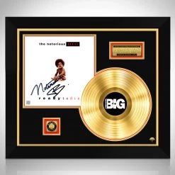 RARE-T Notorious B.I.G. Ready To Die Gold LP Limited Signature Edition Studio Licensed Custom Frame Limited Edition Frames