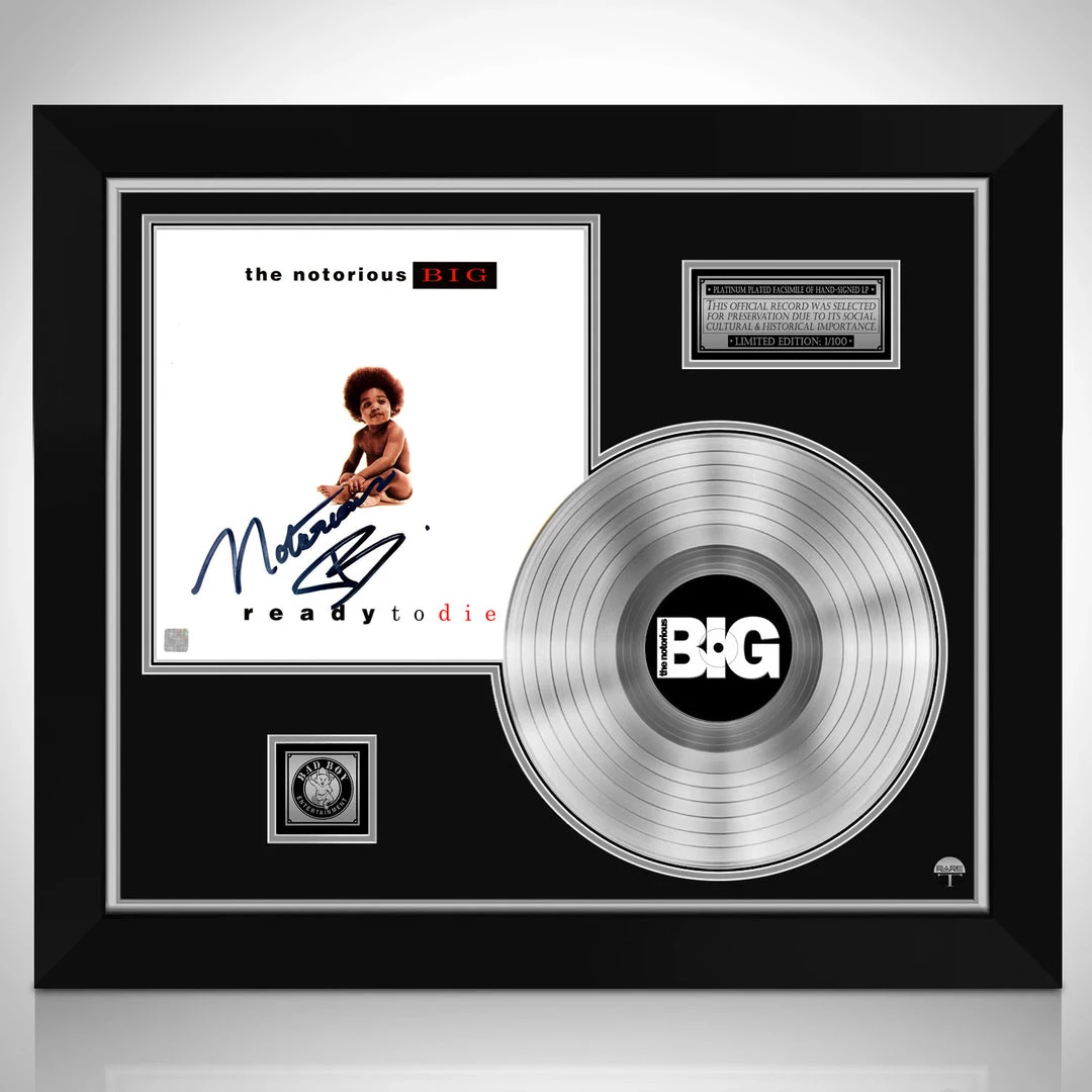 RARE-T Notorious B.I.G. Ready To Die Platinum LP Limited Signature Edition Studio Licensed Custom Frame 1 RARE-T Notorious B.I.G. Ready To Die Platinum LP Limited Signature Edition Studio Licensed Custom Frame