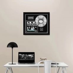 RARE-T N.W.A. FUCK THA POLICE Limited Signature Edition Studio Licensed Platinum LP Custom Frame