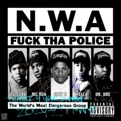 RARE-T N.W.A Fuck Tha Police Gold LP Limited Signature Edition Studio Licensed Custom Frame