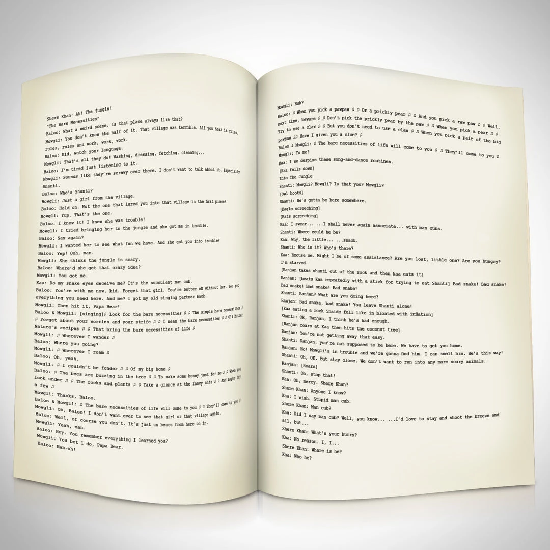 RARE-T NEW Jungle Book 2 Script Limited Signature Edition Studio Licensed Custom Frame 7 RARE-T NEW Jungle Book 2 Script Limited Signature Edition Studio Licensed Custom Frame