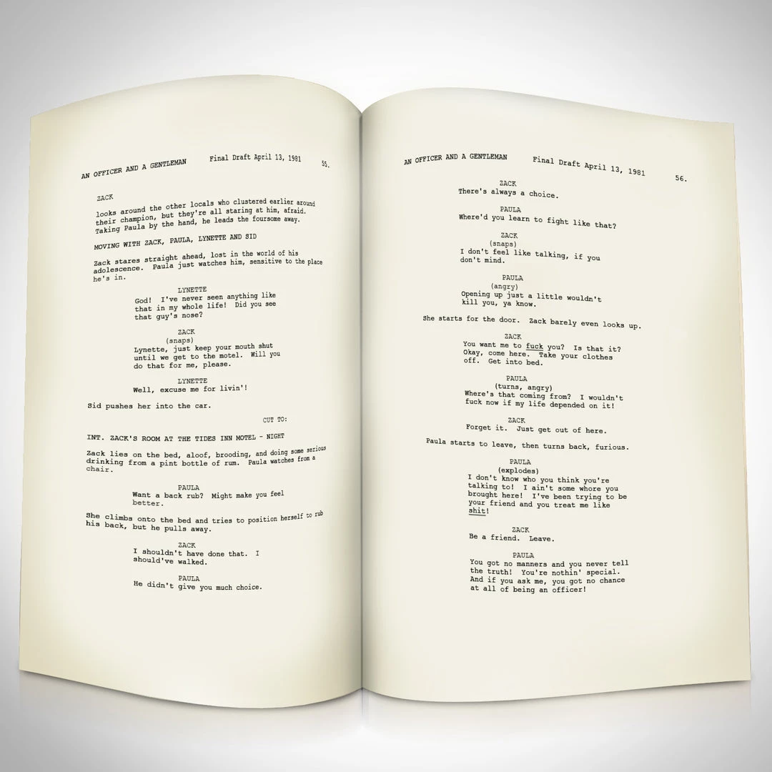 RARE-T An Officer And A Gentleman Script Limited Signature Edition Studio Licensed Custom Frame Limited Edition Frames 8 RARE-T An Officer And A Gentleman Script Limited Signature Edition Studio Licensed Custom Frame Limited Edition Frames