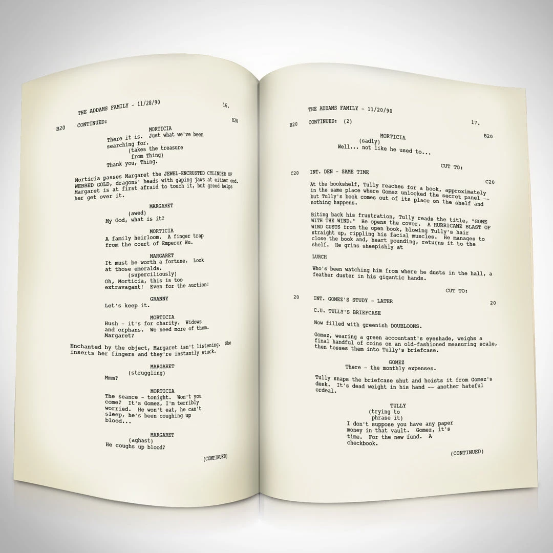 RARE-T Addams Family (1991) Script Limited Signature Edition Studio Licensed Custom Frame Limited Edition Frames 3 RARE-T Addams Family (1991) Script Limited Signature Edition Studio Licensed Custom Frame Limited Edition Frames