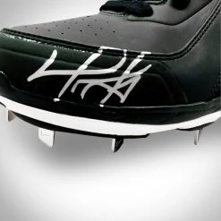 GIAN Big Papi- Hand-Signed Black Baseball Cleat By David Ortiz Custom Museum Display Signed Memorabilia