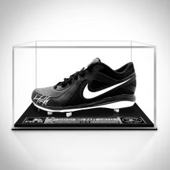 GIAN Big Papi- Hand-Signed Black Baseball Cleat By David Ortiz Custom Museum Display Signed Memorabilia