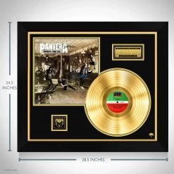 RARE-T Pantera Cowboys From Hell Gold LP Limited Signature Edition Studio Licensed Custom Frame Limited Edition Frames