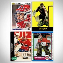 RARE-T Montreal Canadiens- Patrick Roy Set Of 4 Vintage Hockey Cards