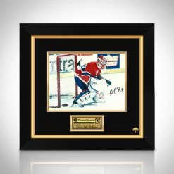 Michel Patrick Roy- Montreal Canadians Hand-Signed Photo By #33 Patrick Roy Custom Frame